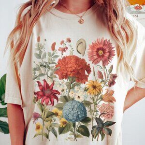 Boho Wildflowers Cottagecore Shirt Gift For Her Whimsigoth Plant Shirts Floral